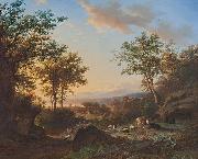 Willem Bodeman Italianate landscape Germany oil painting artist